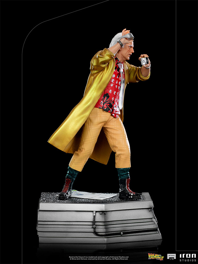 1/10 IRON STUDIOS - BTTF 2 DOC BROWN IN ALLEY ART STATUE