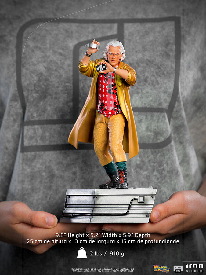 1/10 IRON STUDIOS - BTTF 2 DOC BROWN IN ALLEY ART STATUE