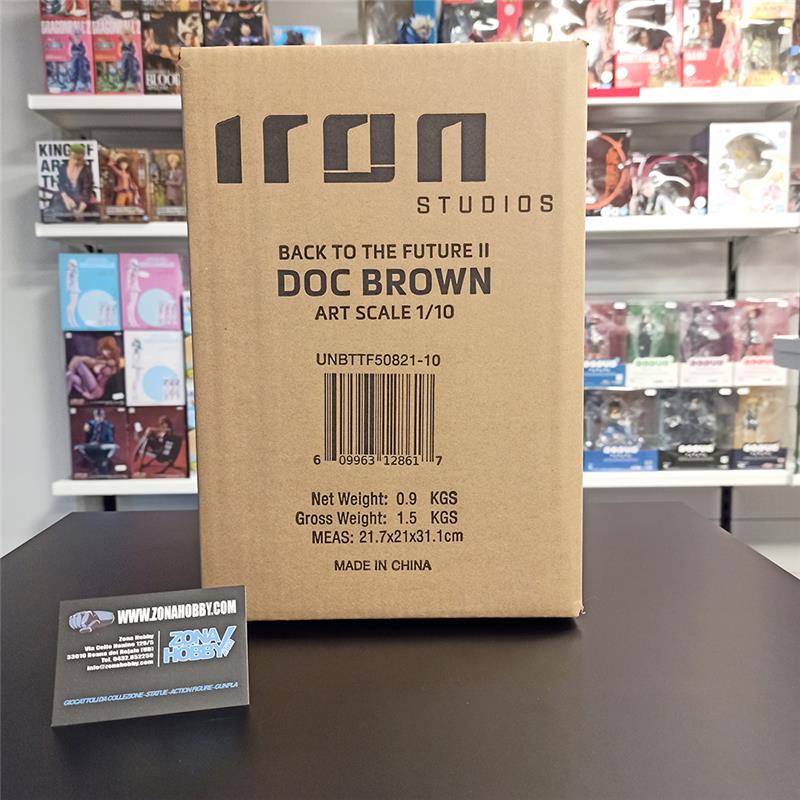 1/10 IRON STUDIOS - BTTF 2 DOC BROWN IN ALLEY ART STATUE