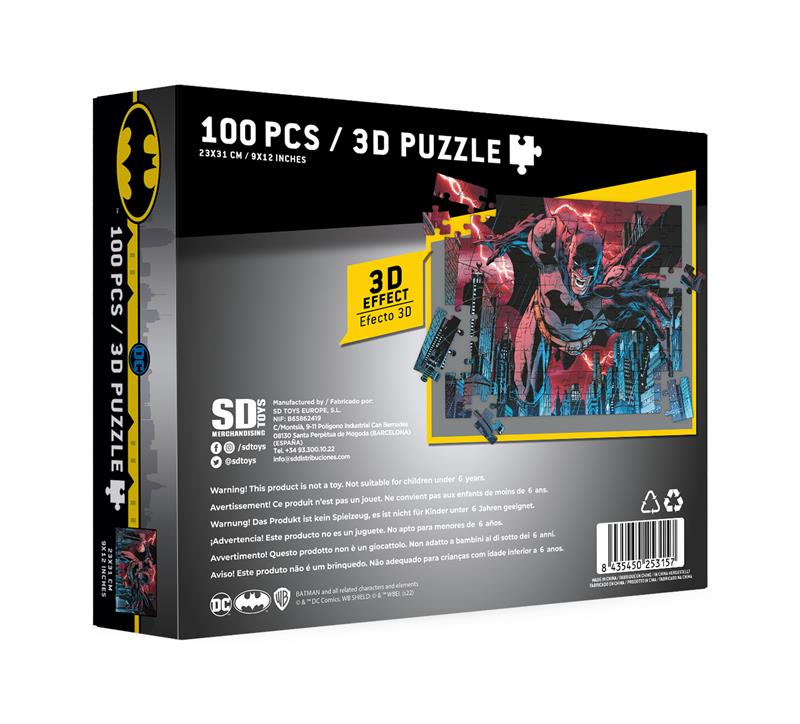 PUZZLE 100PCS - BATMAN URBAN LEGEND 3D EFFECT
