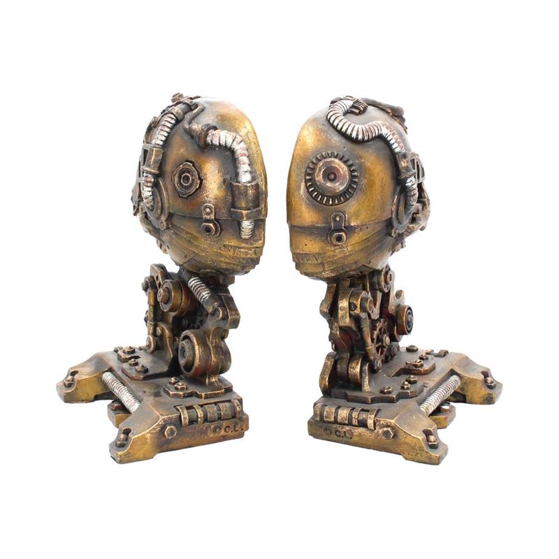 STEAMPUNK SKULL BOOKEND