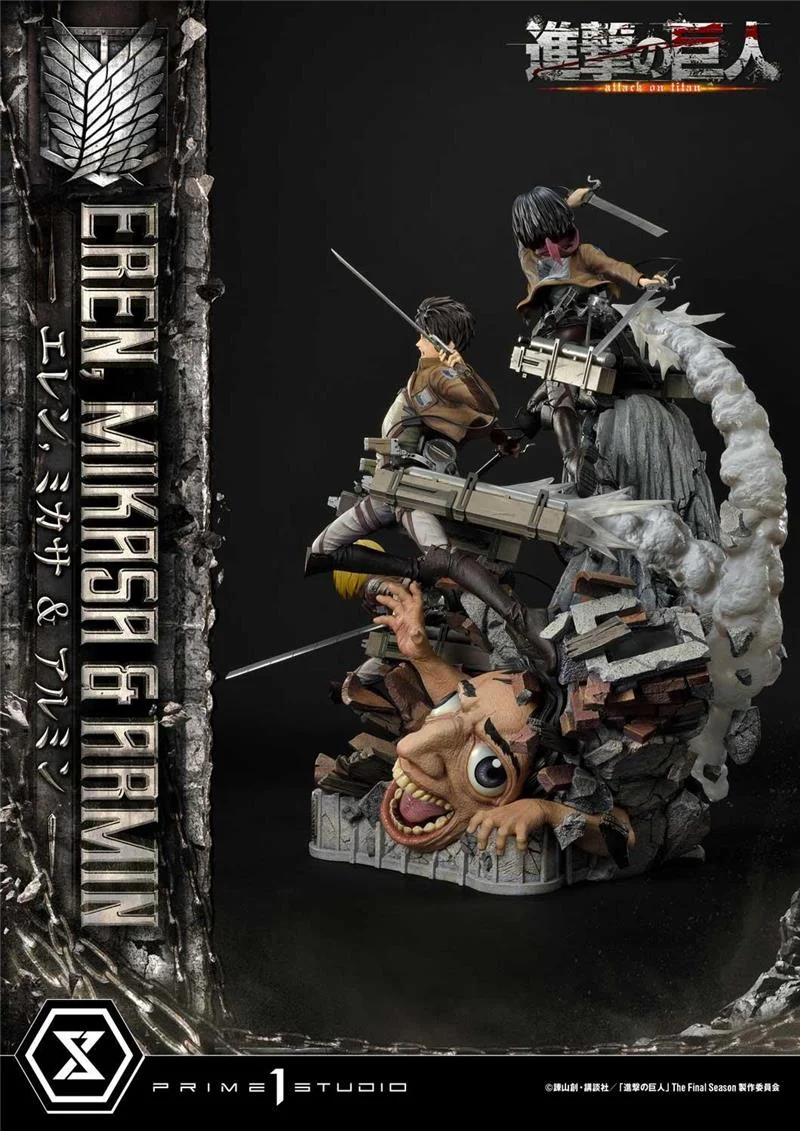 1/4 ATTAC ON TITAN - EREN MIKASA ARMIN PREMIUM STATUE