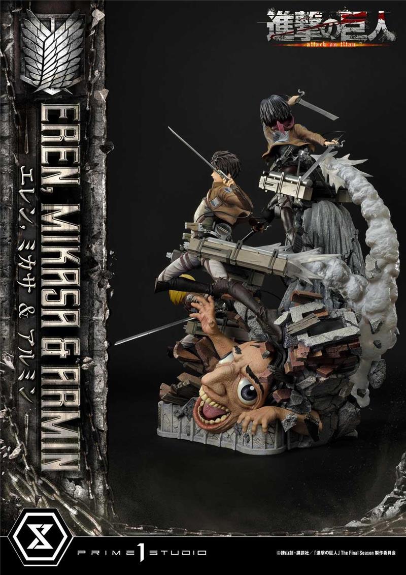 1/4 ATTAC ON TITAN - EREN MIKASA ARMIN PREMIUM STATUE