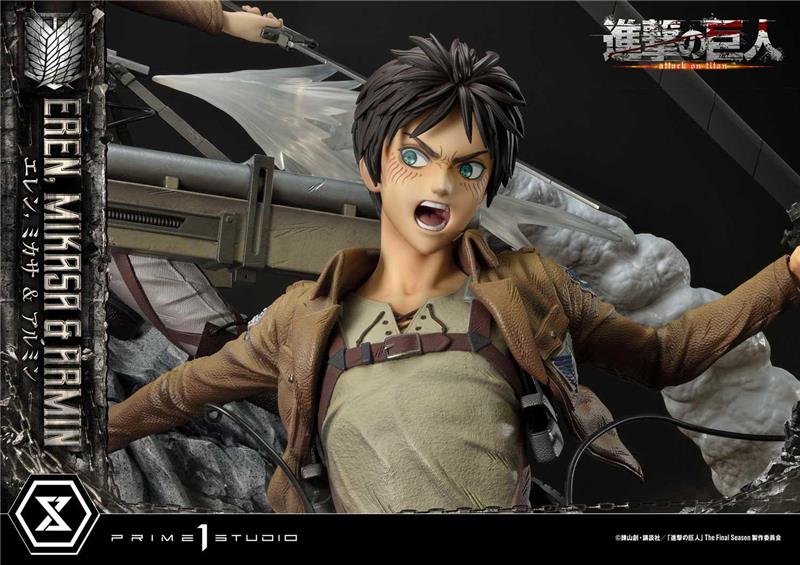 1/4 ATTAC ON TITAN - EREN MIKASA ARMIN PREMIUM STATUE