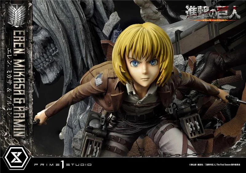 1/4 ATTAC ON TITAN - EREN MIKASA ARMIN PREMIUM STATUE
