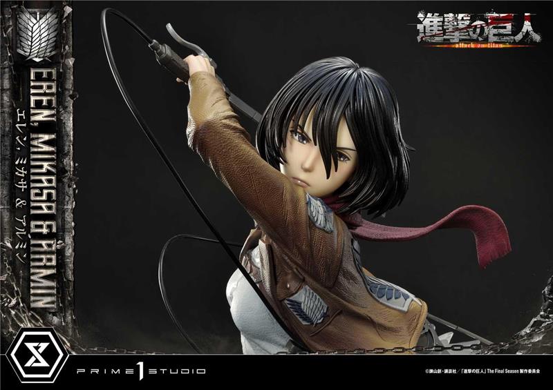 1/4 ATTAC ON TITAN - EREN MIKASA ARMIN PREMIUM STATUE