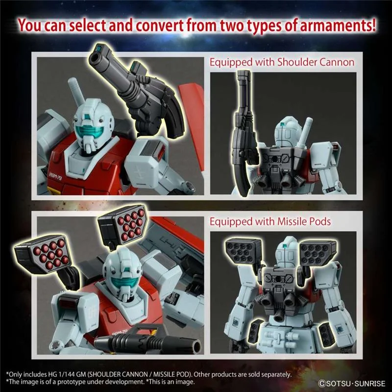 1/144 HG GM SHOULDER CANNON - MISSILE POD