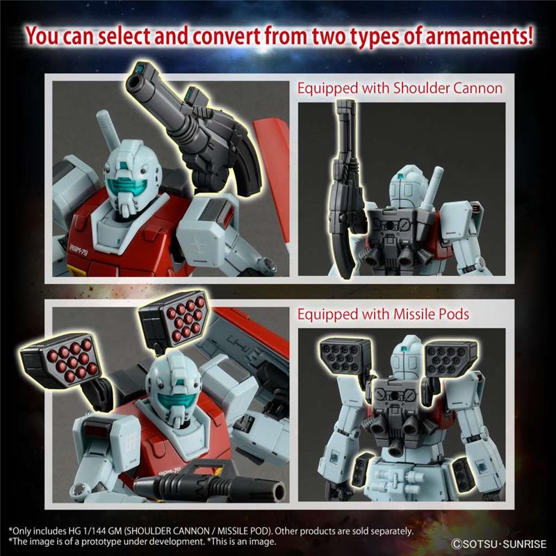 1/144 HG GM SHOULDER CANNON - MISSILE POD