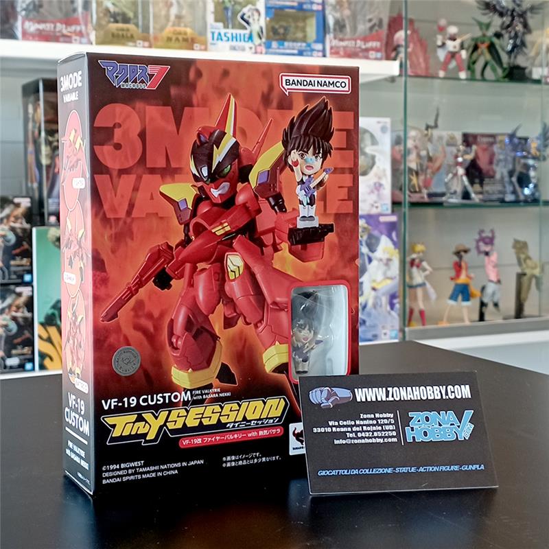 TINY SESSION - MACROSS 7 VF-19 CUSTOM FIRE VALKYRIE WITH BASARA NEKKI
