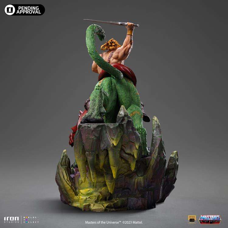1/10 IRON STUDIOS - MOTU HE-MAN AND BATTLE CAT DELUXE STATUE