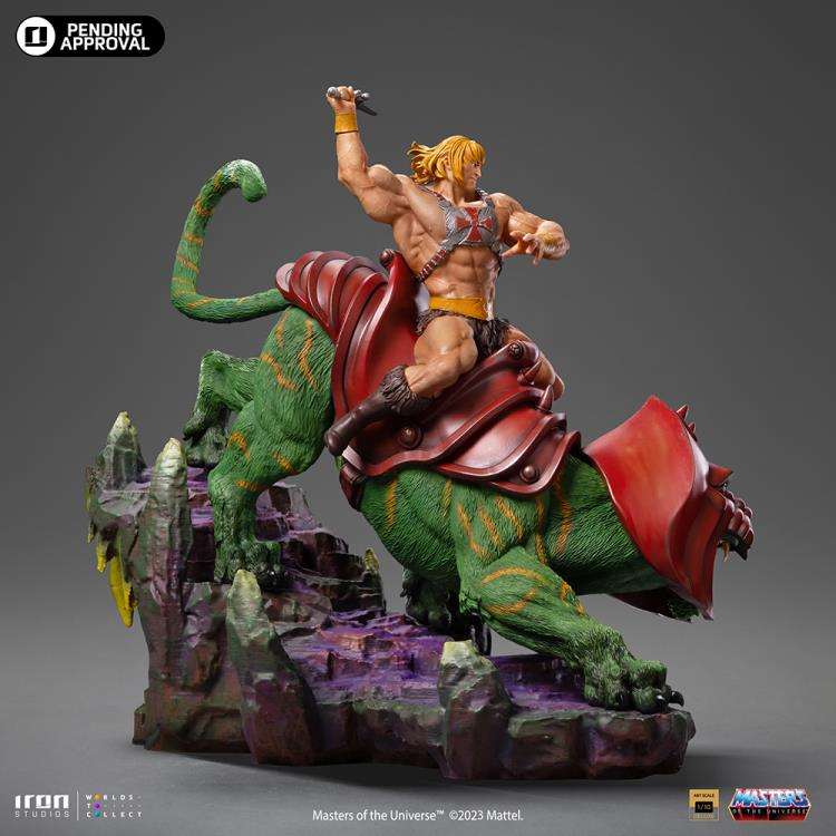1/10 IRON STUDIOS - MOTU HE-MAN AND BATTLE CAT DELUXE STATUE