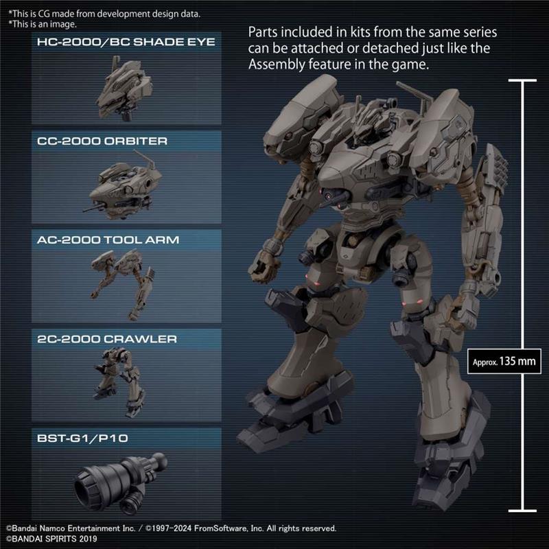 30MM ARMORED CORE VI RAD CC-2000 ORBITER NIGHTFALL