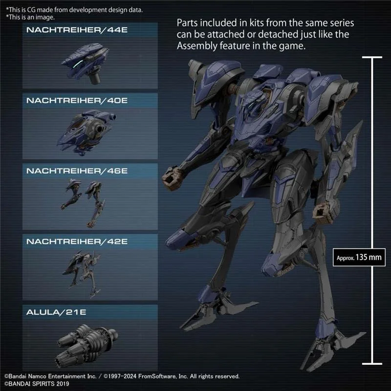30MM ARMORED CORE VI SCHNEIDER NACHTREIHER/40E STEEL HAZE