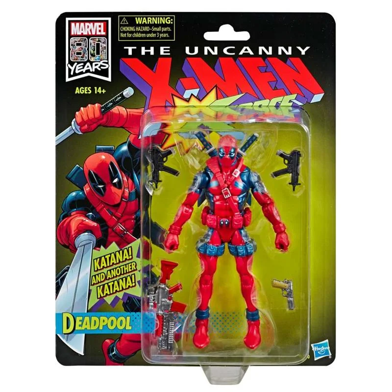 MARVEL LEGENDS MARVEL 85TH ANNIVERSARY VINTAGE X-FORCE DEADPOOL ACTION FIGURE