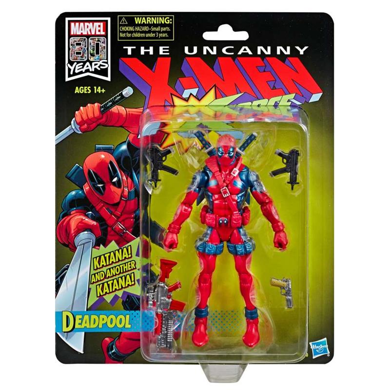 MARVEL LEGENDS MARVEL 85TH ANNIVERSARY VINTAGE X-FORCE DEADPOOL ACTION FIGURE