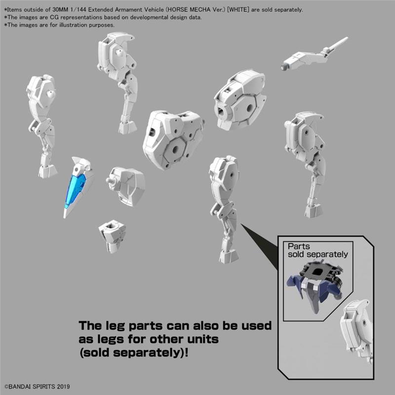 1/144 30MM EX ARM VEHI HORSE MECHA WHITE