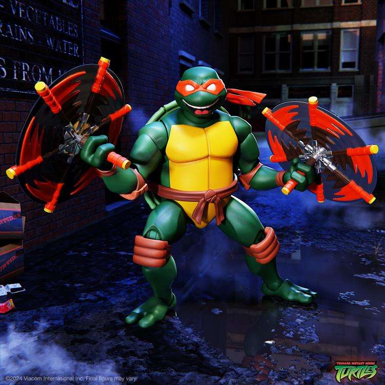 TMNT ULTIMATES! W12 MICHELANGELO ANIMATED 2003