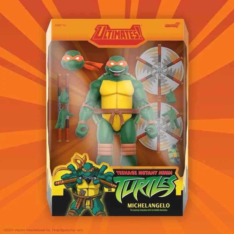 TMNT ULTIMATES! W12 MICHELANGELO ANIMATED 2003