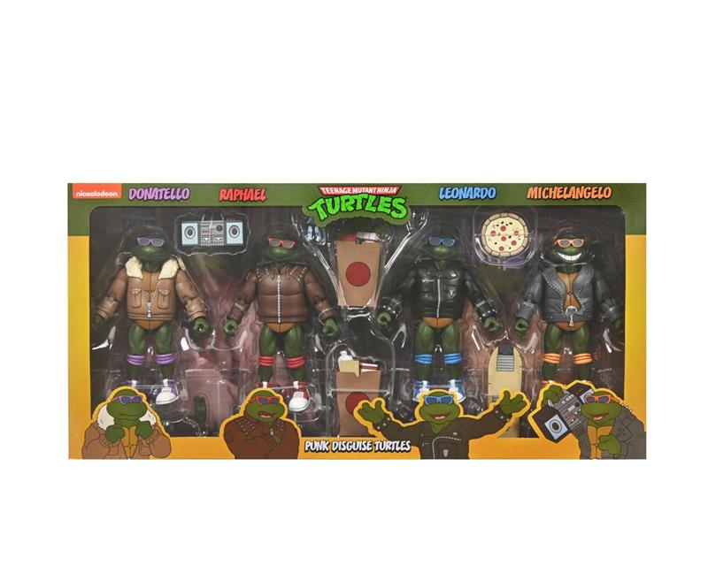 NECA - TMNT CARTOON PUNK TURTLES AF 4 PACK