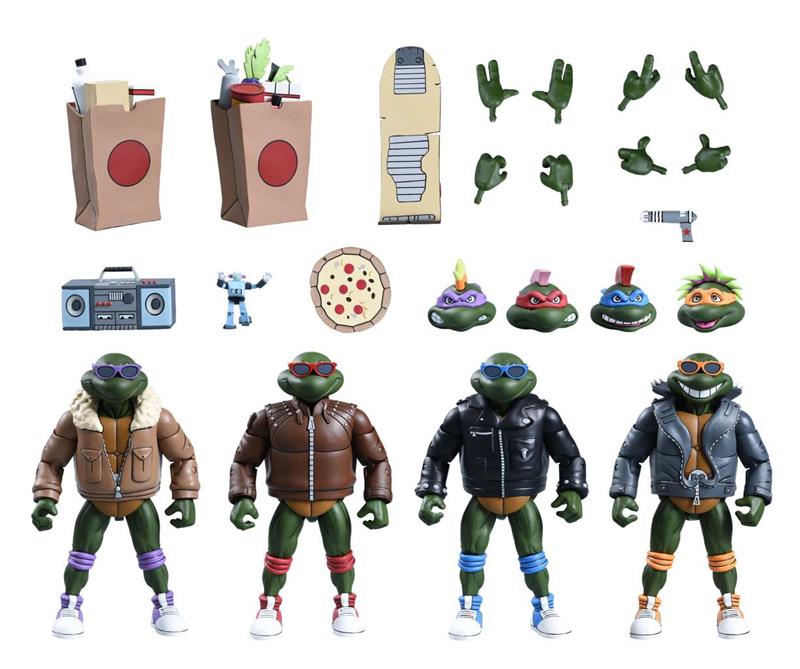 NECA - TMNT CARTOON PUNK TURTLES AF 4 PACK