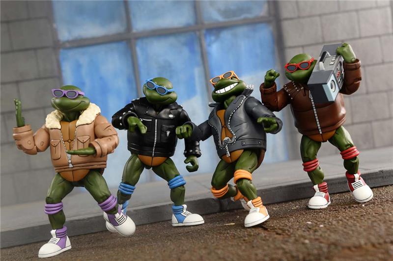 NECA - TMNT CARTOON PUNK TURTLES AF 4 PACK