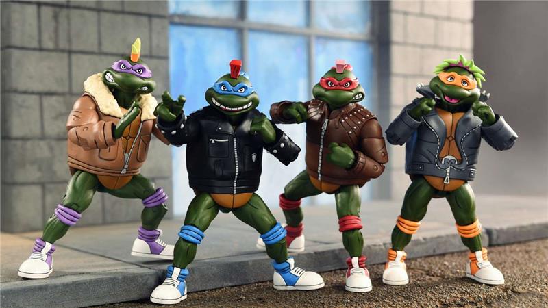 NECA - TMNT CARTOON PUNK TURTLES AF 4 PACK