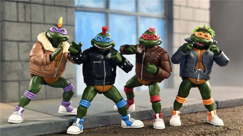 NECA - TMNT CARTOON PUNK TURTLES AF 4 PACK
