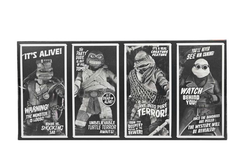 UM X TMNT TURTLES BLACK & WHITE 4PACK AF