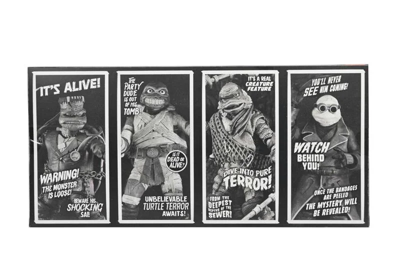 UM X TMNT TURTLES BLACK & WHITE 4PACK AF