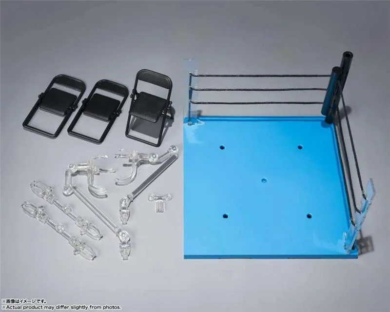 S.H. FIGUARTS - TAMASHII STAGE ACT RING CORNER NEUTRAL + FOLDING CHAIR SET