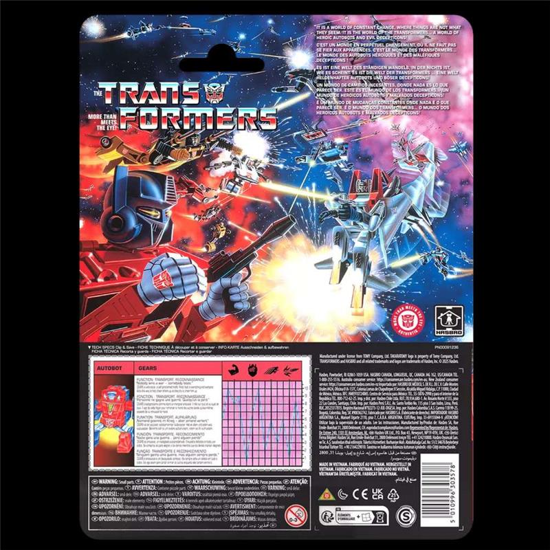 TRANSFORMERS RETRO G1 AUTOBOT GEARS ACTION FIGURE
