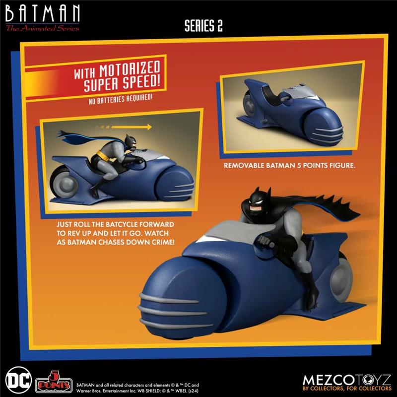 5 POINTS - BATMAN THE ANIMATED SSERIES 2 BATMAN & BATCYCLE FIG