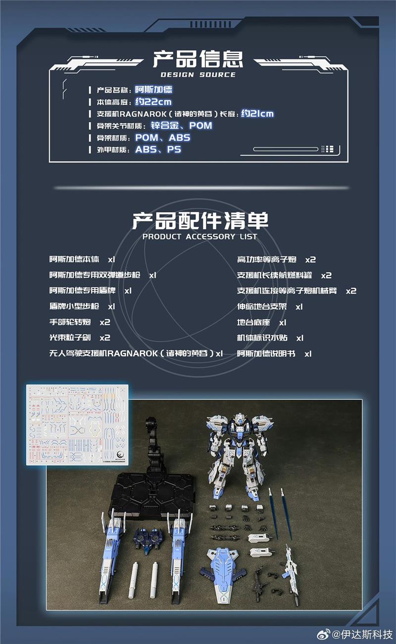 1/100 ASGARD DIECAST FRAME MODEL KIT