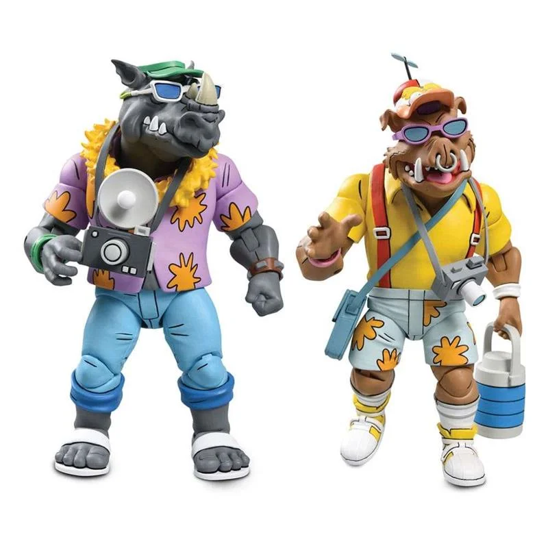 NECA - TMNT CARTOON VACATION BEBOP AND ROCKSTEADY AF 2-PK
