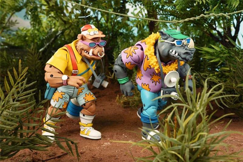 NECA - TMNT CARTOON VACATION BEBOP AND ROCKSTEADY AF 2-PK