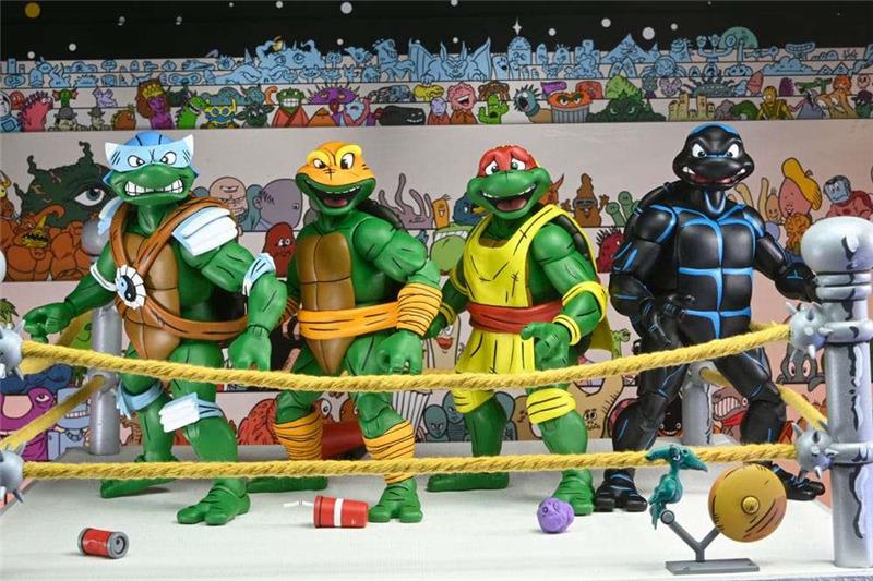 NECA - TMNT ARCHIE COMICS STUMP WRESTLING TURTLES AF 4-PK