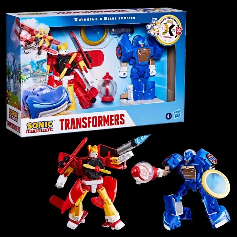 TRANSFORMERS SONIC X TRANSFORMERS WINGTAIL AND BLUE BOOSTER ACTION FIGURE