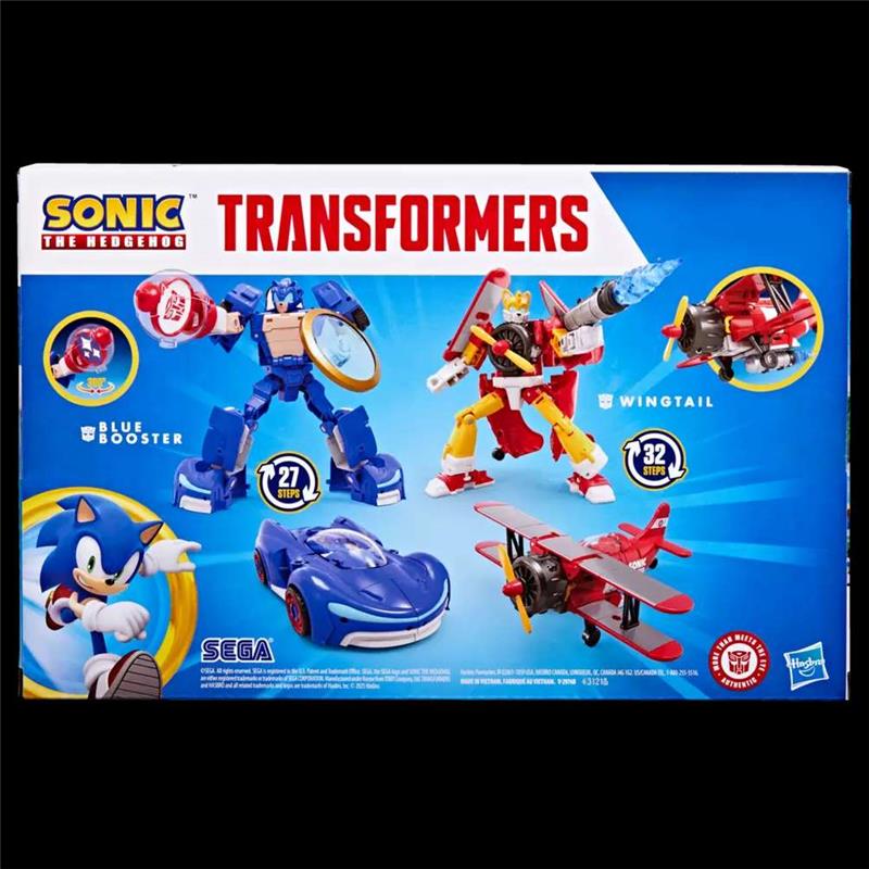 TRANSFORMERS SONIC X TRANSFORMERS WINGTAIL AND BLUE BOOSTER ACTION FIGURE