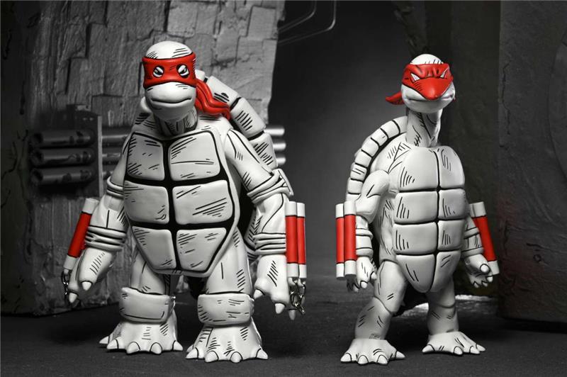 NECA - TMNT MIRAGE B&W FIRST TURTLES 2PACK