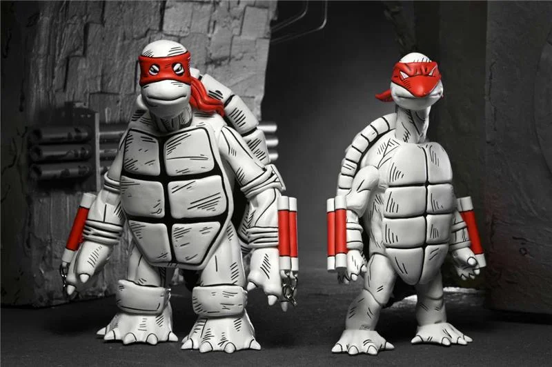 NECA - TMNT MIRAGE B&W FIRST TURTLES 2PACK