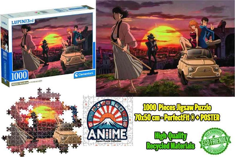 ANIME PUZZLE COLLECTION - LUPIN THE 3RD - SUNSET - JIGSAW PUZZLE 1000 PCS