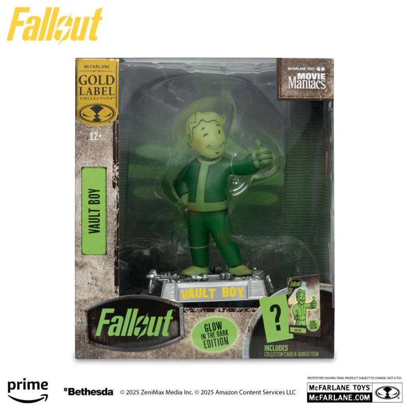 MOVIE MANIACS FALLOUT TV VAULT BOY (GLOW IN THE DARK) FIGURE