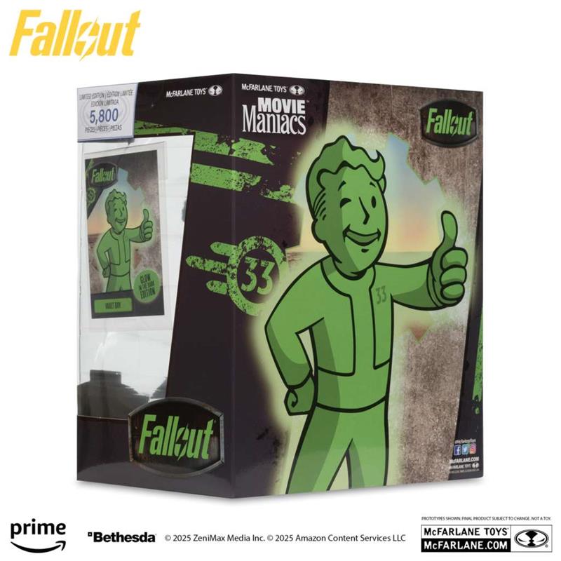 MOVIE MANIACS FALLOUT TV VAULT BOY (GLOW IN THE DARK) FIGURE