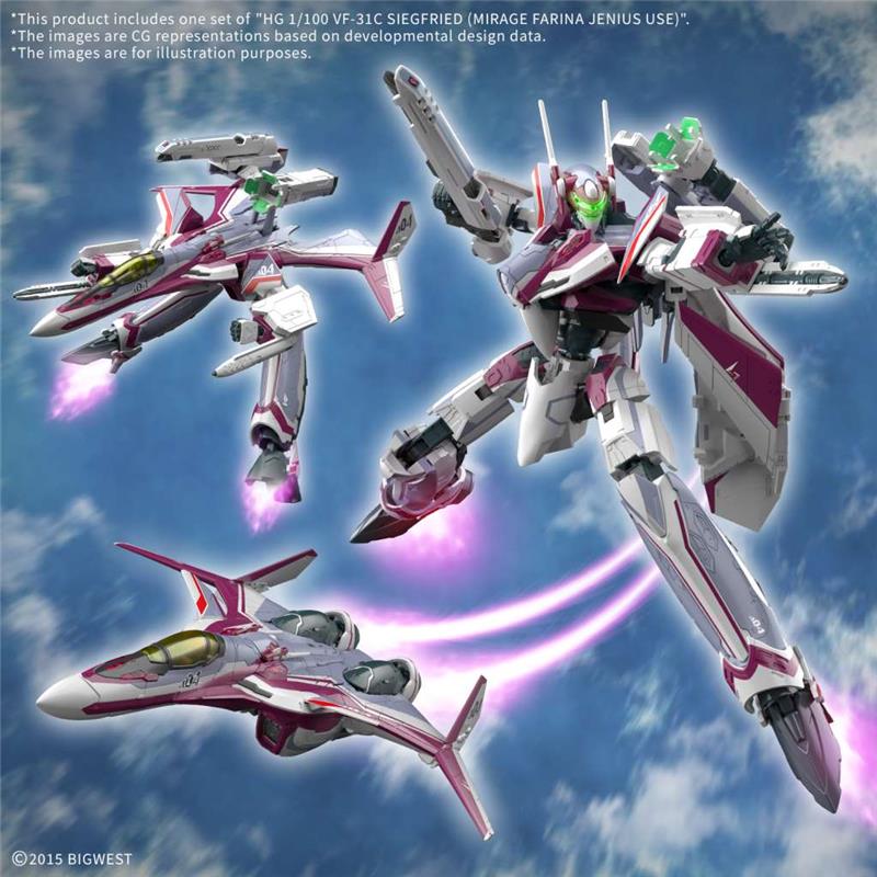 1/100 HG VF-31C SIEGFRIED MIRAGE FARINA JENIUS USE