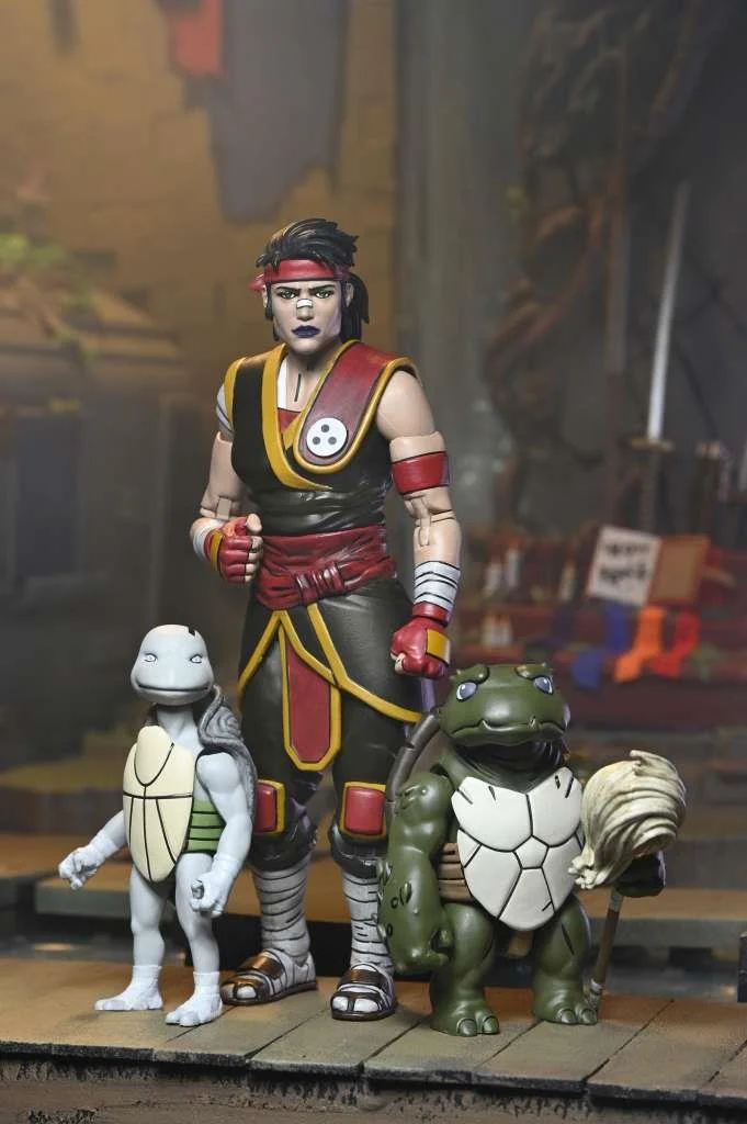 TMNT LAST RONIN CASEY MARIE WITH BABY ODYN AND UNO