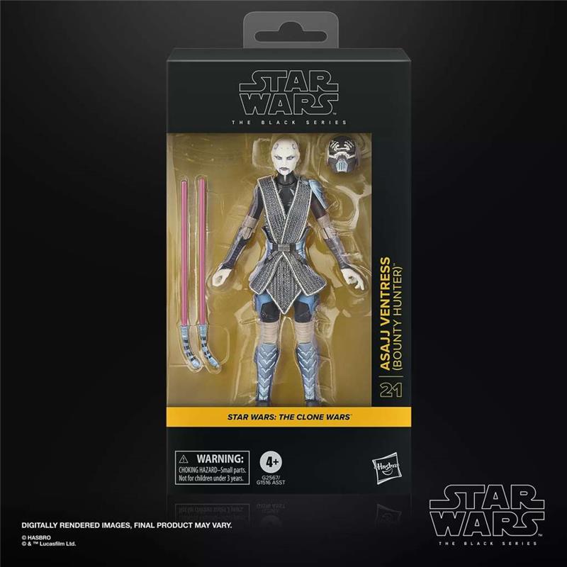 STAR WARS BLACK SERIES - CLONE WARS ASAJJ VENTRESS BOUNTY HUNTER