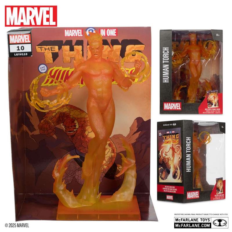 MARVEL COLLECTION W6 1:6 HUMAN TORCH (MARVEL 2-IN-1 #10) FIGURE