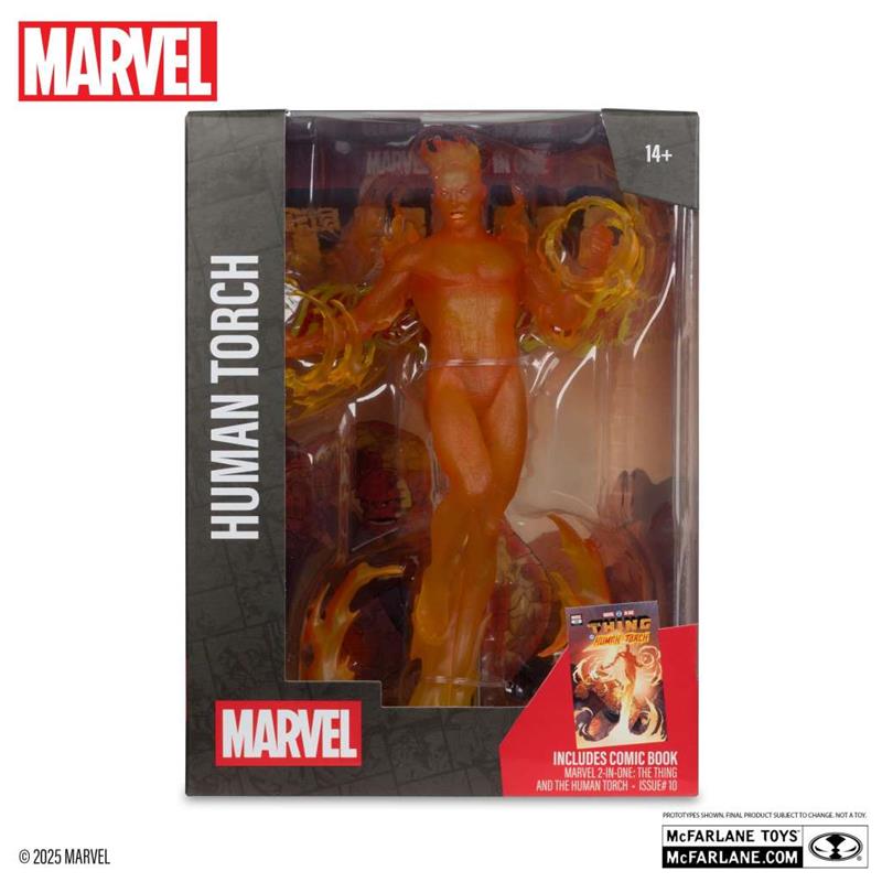 MARVEL COLLECTION W6 1:6 HUMAN TORCH (MARVEL 2-IN-1 #10) FIGURE