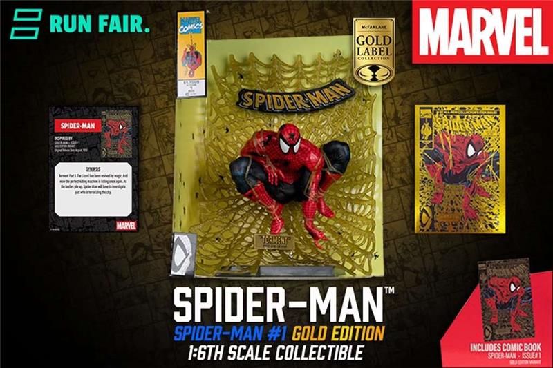 MARVEL COLLECTION 1:6 WV6 SPIDER-MAN (SPIDER-MAN N.1 BLACK AND GOLD VARIANT)