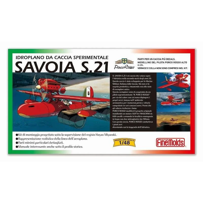 1/48 PORCO ROSSO SAVOIA S.21 PROTOTYPE + FIG. PORCO MODEL KIT